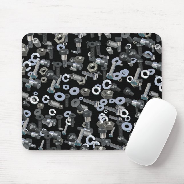 Mouse Pad - Nuts and Bolts Mousepad (Mit Mouse)