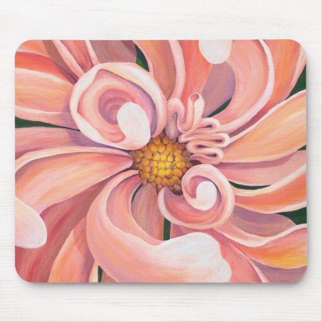 Mouse Pad Peach Dahlia Mousepad (Vorne)