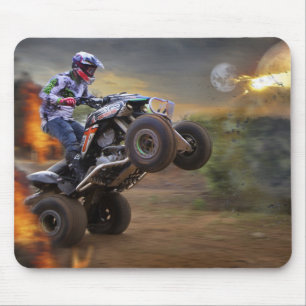 Mouse Pad Quad Bike Sprung zu einem Porthole Mousepad
