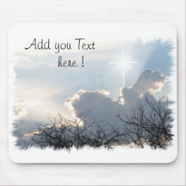Mouse Pad Ruhm zu Gott mit einem Kreuz am Himmel Mousepad