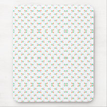 mouse pad with a colorful leaf pattern on a white 