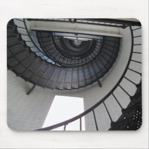 Mouse pad with black spiral staircase mousepad