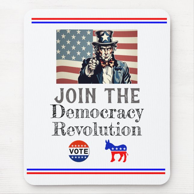 Mouse Pad zur Demokratie-Revolution Mousepad (Vorne)