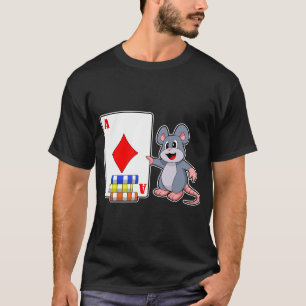Mouse Poker Poker Karten Poker Chips T-Shirt