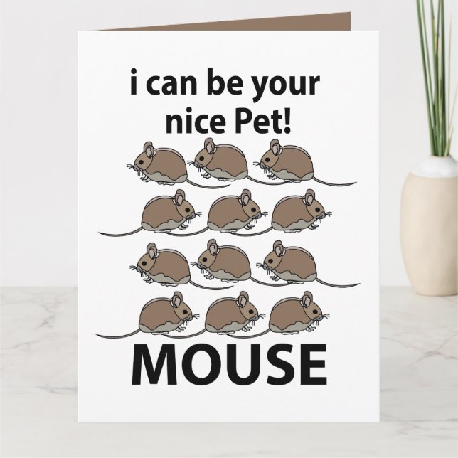 Mouse Rat Animal I kann Ihre nette Haustier-Maus Karte (Vorderseite)