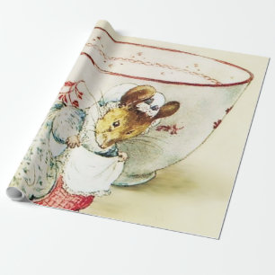 "Mouse Seamstress and Teacup" von Beatrix Potter Geschenkpapier