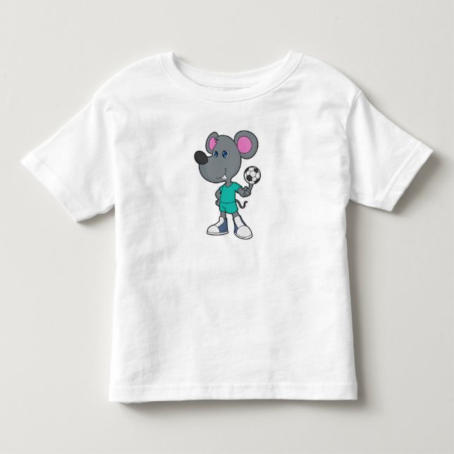 Mouse Soccer Player Soccer Kleinkind T-shirt (Vorderseite)