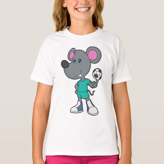Mouse Soccer Player Soccer T-Shirt (Vorderseite)
