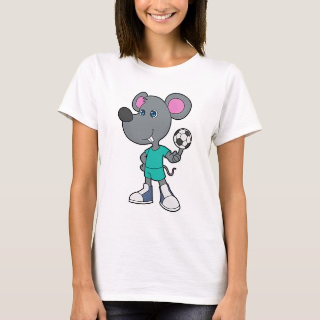 Mouse Soccer Player Soccer T-Shirt (Vorderseite)
