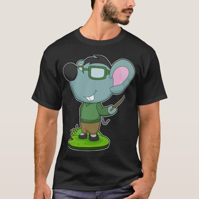 Mouse Teacher Pointer T-Shirt (Vorderseite)