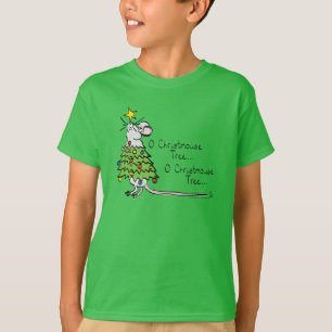 Mouse Weihnachtsbaum Funny Kids T-Shirt