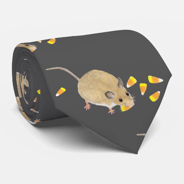 Mouse with Candy Corns Krawatte (Gerollt)