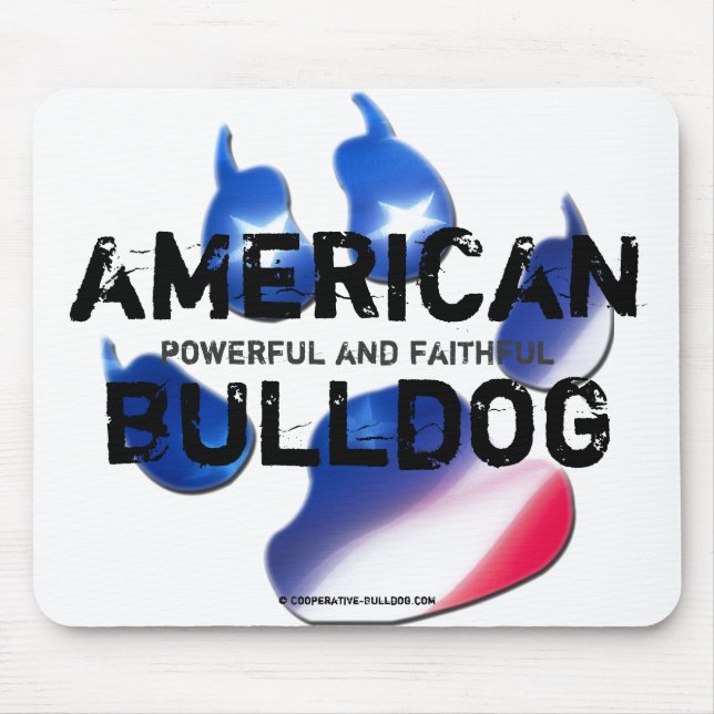 Mousepad American Bulldog (Vorne)