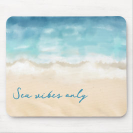 Mousepad Aquarela abstrata mar oceano praia