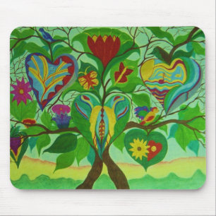 MOUSEPAD, BAUM UND HERZEN MOUSEPAD