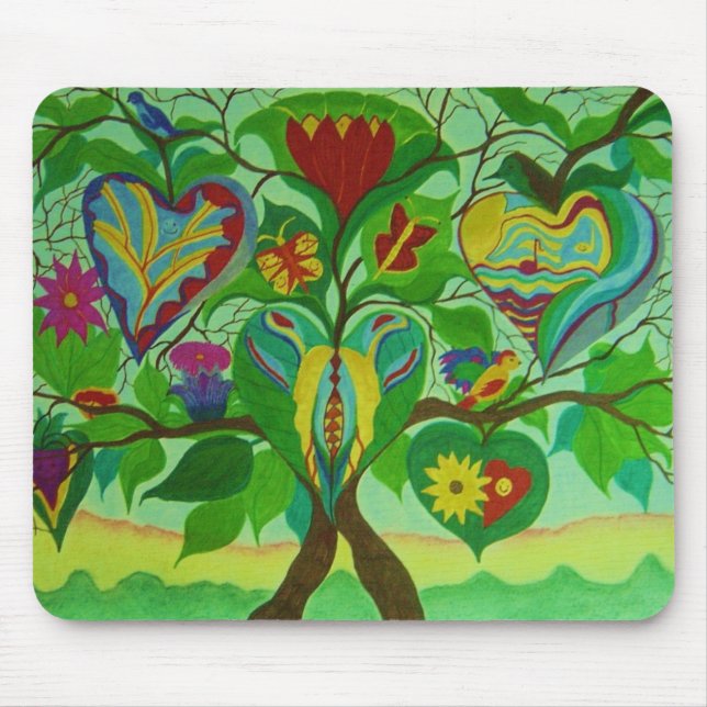 MOUSEPAD, BAUM UND HERZEN MOUSEPAD (Vorne)
