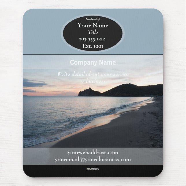 Mousepad Beach HAMbyWG Mouse Pad (Vorne)