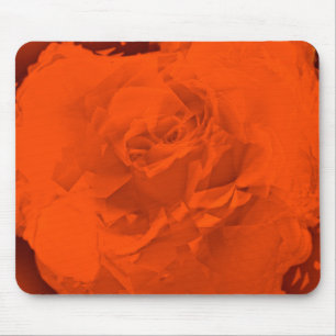 Mousepad blutende Rose Warm Orange