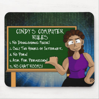 Mousepad: Cindy Computer-Regeln Mousepad
