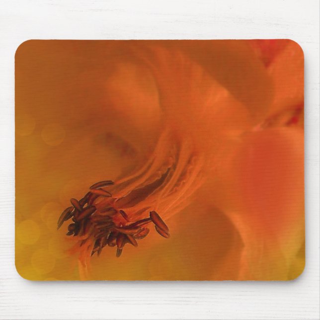Mousepad Columbine Blume Edited Orange (Vorne)