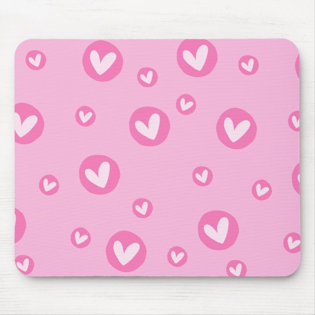 Mousepad Corações Rosa (Vorne)
