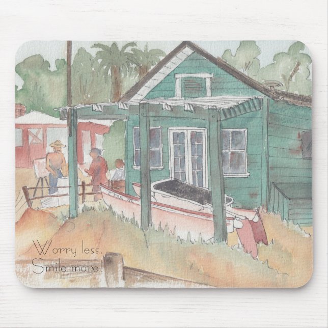 Mousepad "Crystal Cove, CA/Watercolor Sketch" (Vorne)