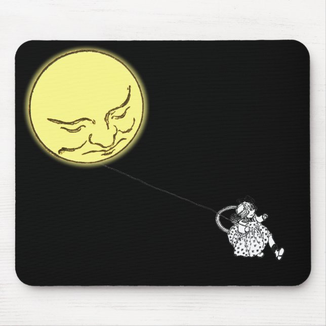 Mousepad: Das Mädchen mit dem Mond auf einer Mousepad (Vorne)