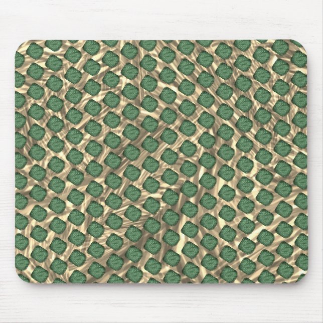 MousePad de PC, quadriculos verdes sobre marrom (Vorne)