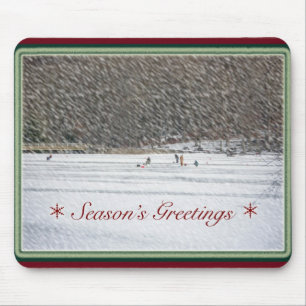 Mousepad der Eisfischsaison