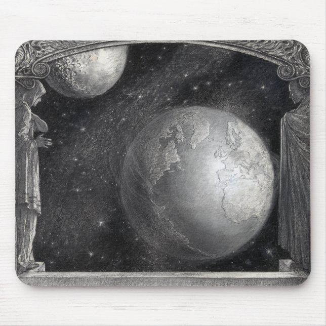 Mousepad "Erde, Mond und Milchstraße" (Vorne)