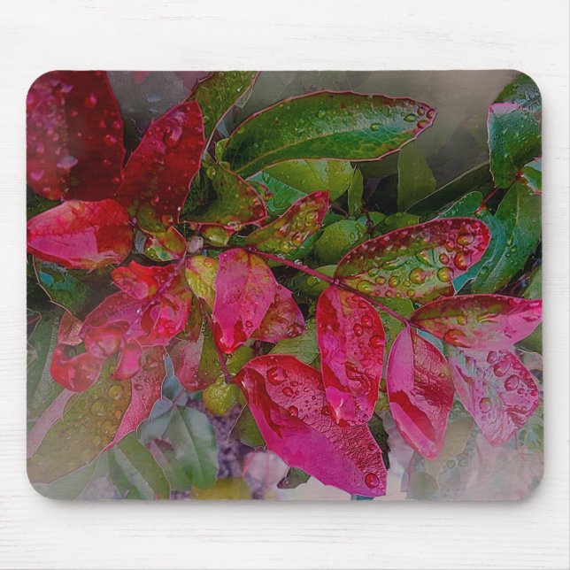 Mousepad Evergreen Herbst Roter Zweig (Vorne)