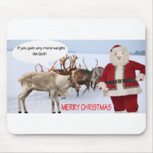 Mousepad. Fröhliche Weihnachten. Santa Schwein Rud