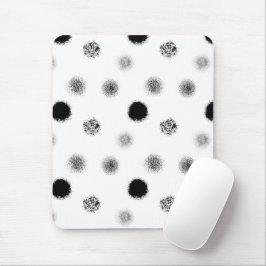 Mousepad für Abstrakte Kreise in Schwarz und Weiß