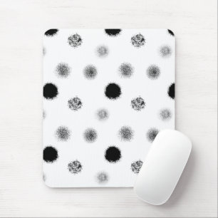 Mousepad für Abstrakte Kreise in Schwarz und Weiß