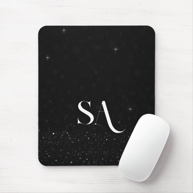 Mousepad für Schwarzen Glitzer mit benutzerdefinie (Mit Mouse)