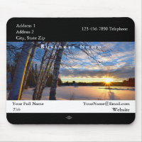 Mousepad für Wintersonnenuntergänge