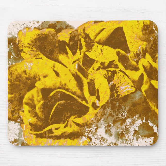 Mousepad Gelbe Rose (Vorne)