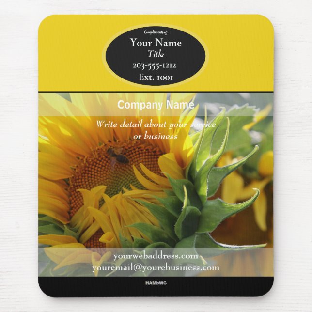 Mousepad-Gelbe Sonnenblume - HAMbyWG Mousepad (Vorne)