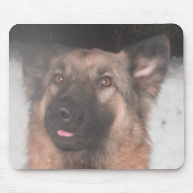 Mousepad German Shepherds Sticken der Zunge aus (Vorne)