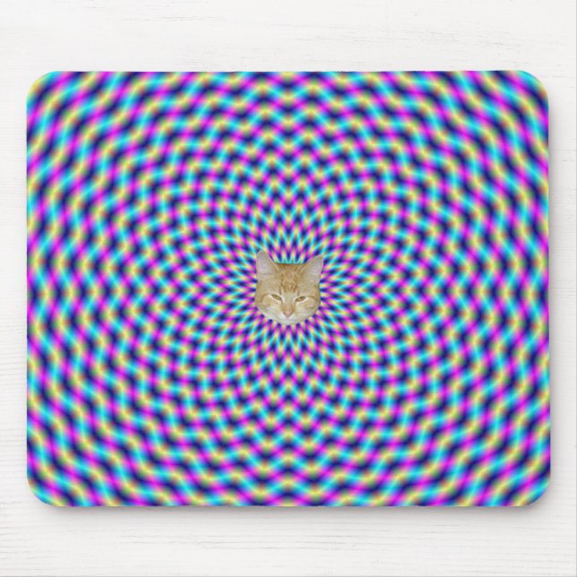 Mousepad-Gitter in Blau und Rosa Mousepad (Vorne)