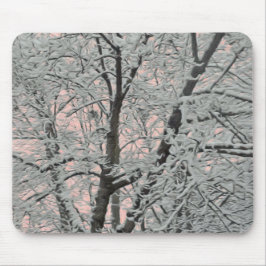 Mousepad großer Baum im Schnee