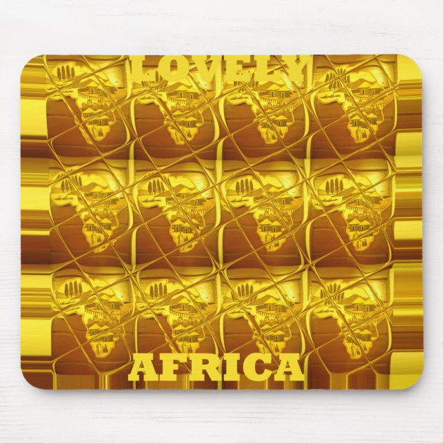 Mousepad Horizontal Template Lovely Africa (Vorne)