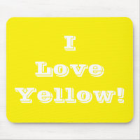 Mousepad I Liebe gelb