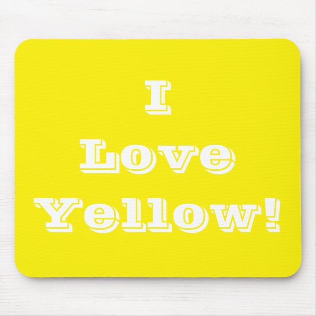 Mousepad I Liebe gelb (Vorne)