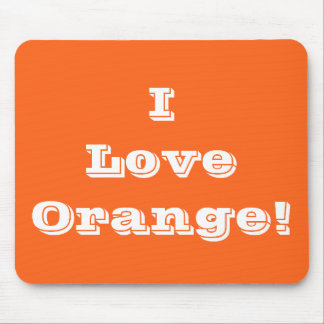Mousepad I Liebe Orange