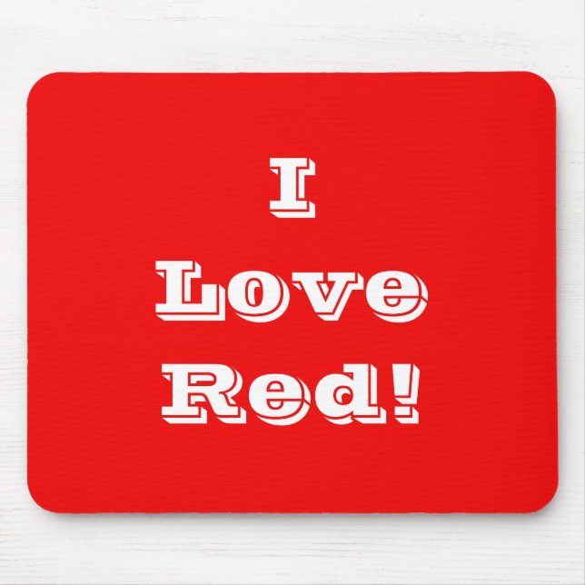 Mousepad I Liebe Red (Vorne)