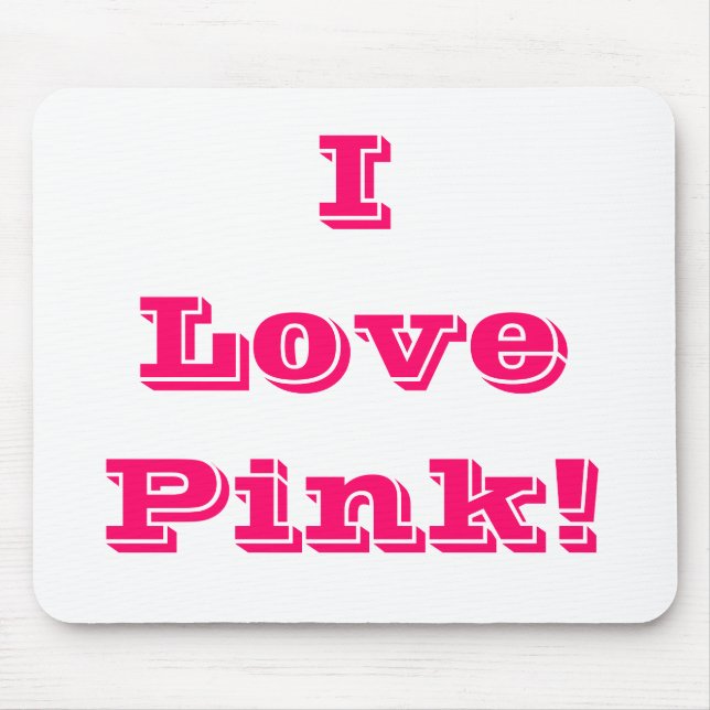 Mousepad I Liebe Rosa (Vorne)