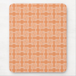 Mousepad - in Orange geflochtene Quadrate