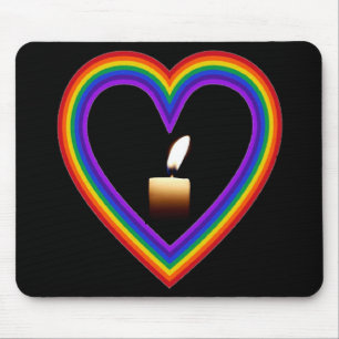 Mousepad-Kerze im Regenbogen Mousepad