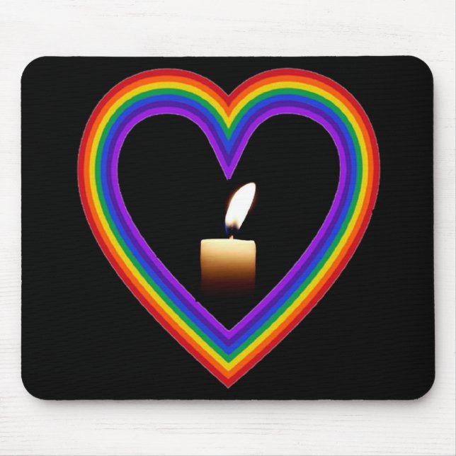 Mousepad-Kerze im Regenbogen Mousepad (Vorne)